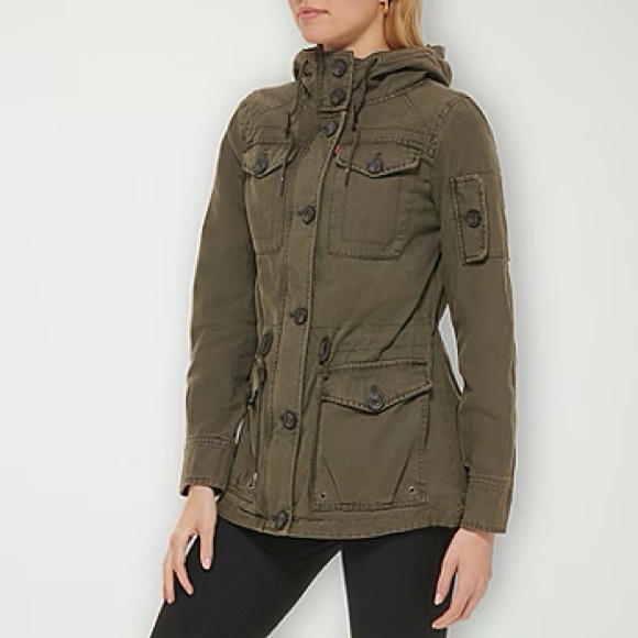 Levi Strauss hooded midweight anorak jacket - Picture 3 of 7
